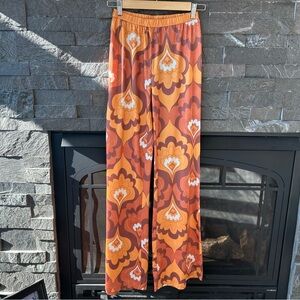 Cider Art Deco/Retro Satin Pants